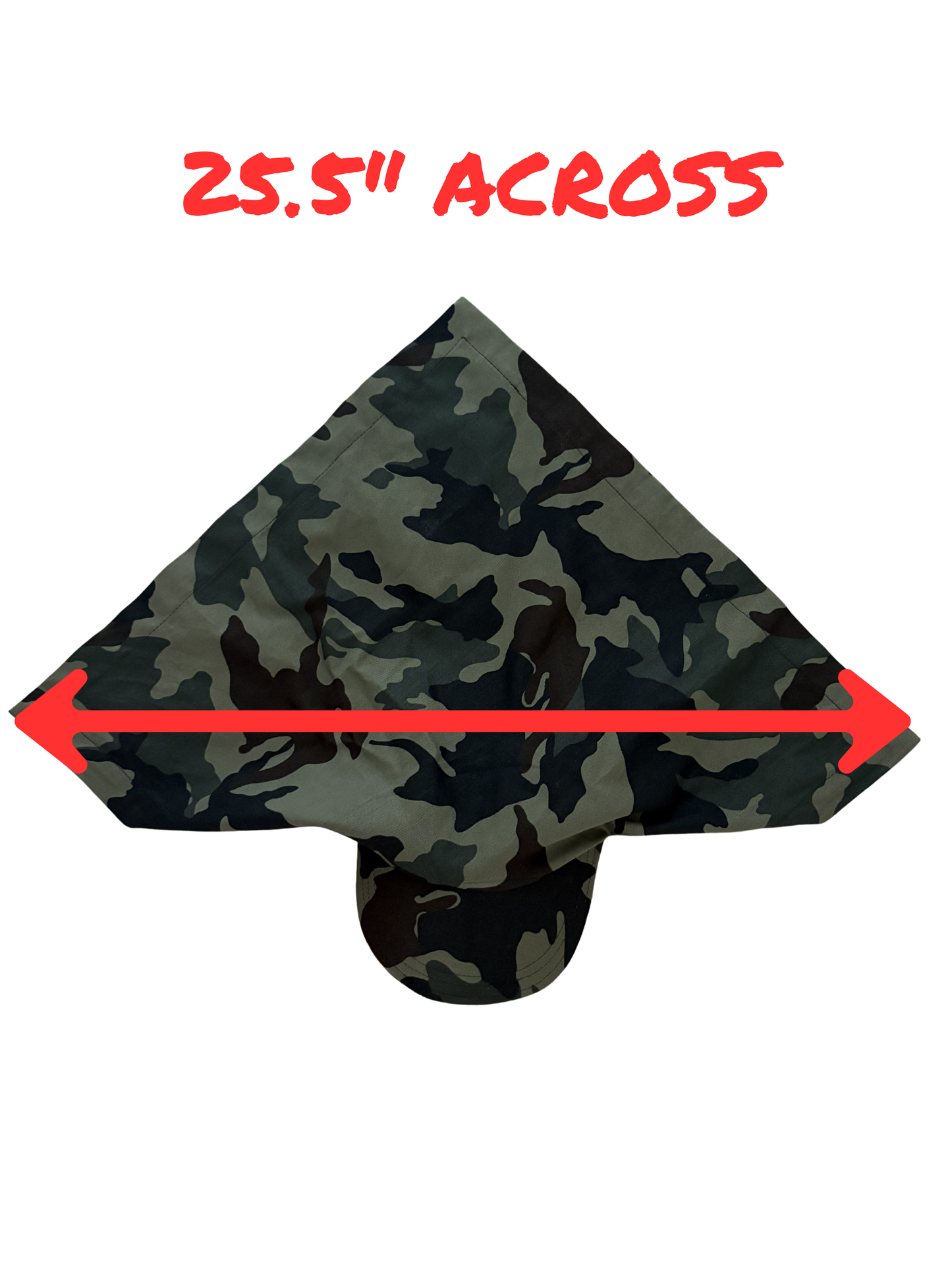 DARK CAMO BANDANA HAT - 25.5"