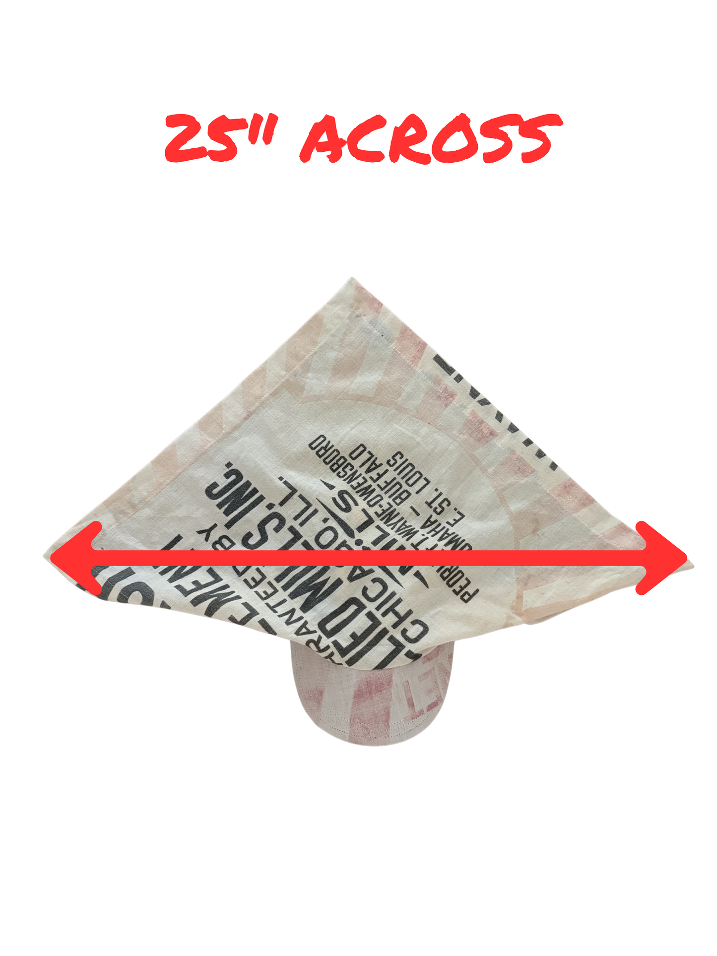 FEEDSACK BANDANA HAT - 25"