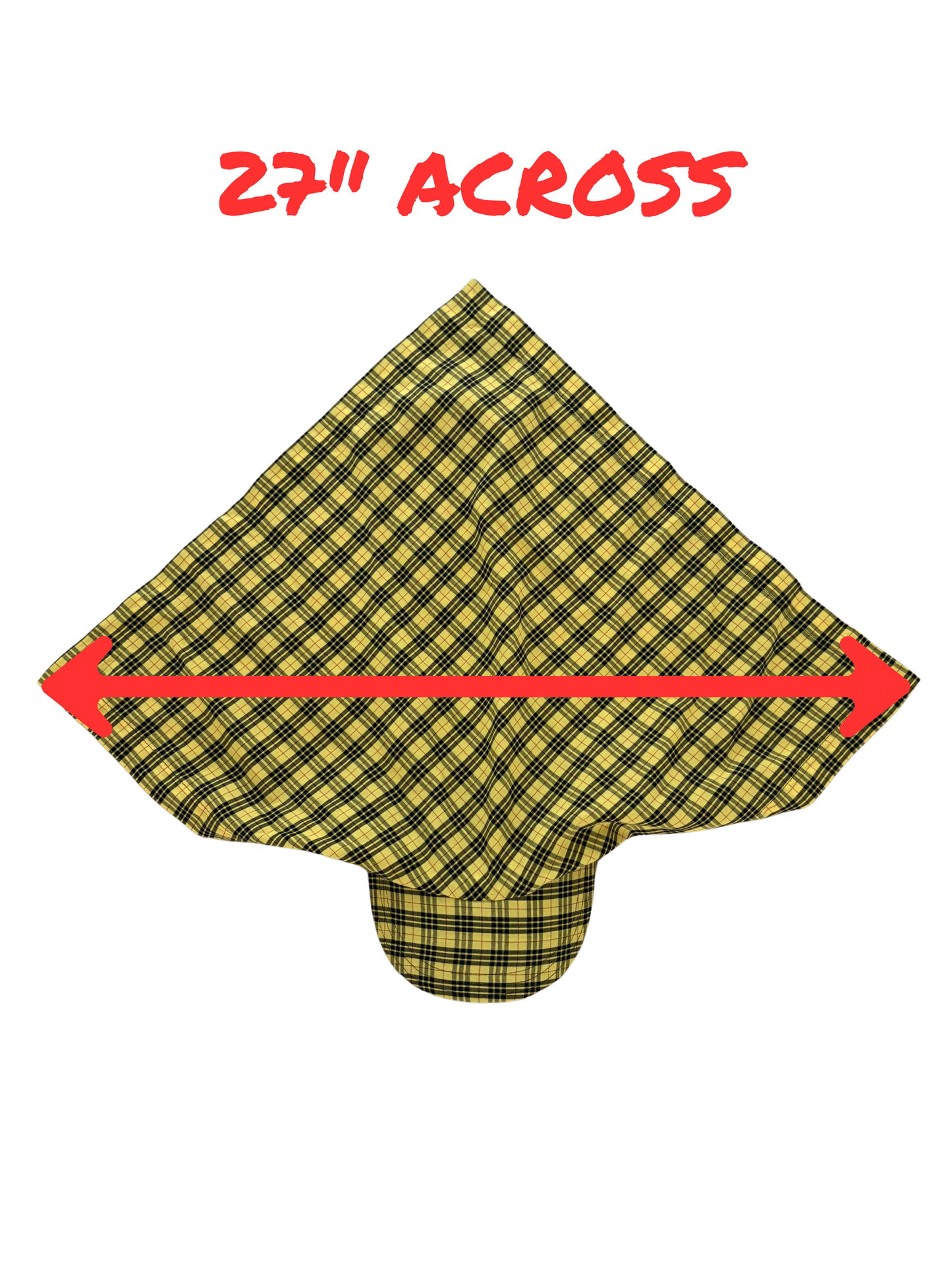 PLAID BANDANA HAT - 27"
