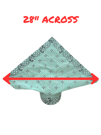 AQUA BANDANA HAT - 28"